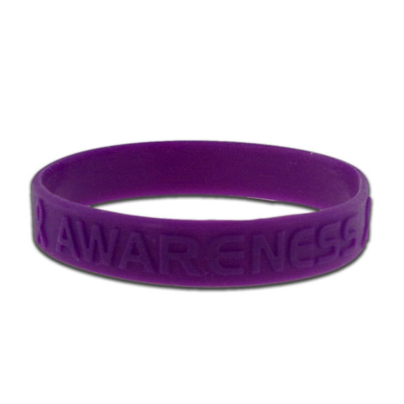 Purple Domestic Violence Awareness Rubber Silicone Bracelet