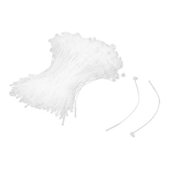Uxcell Clear White Plastic Clothes Goods Price Label Tag Strip 500 Pcs