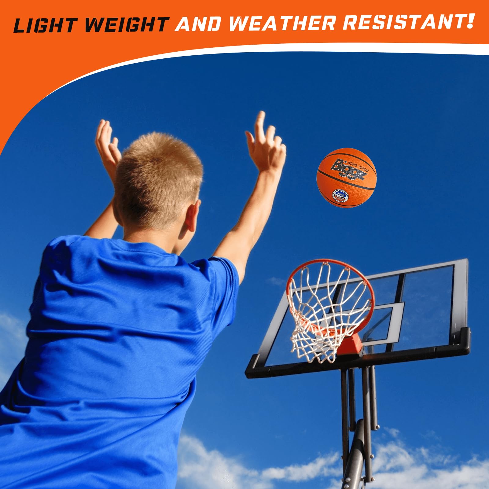 Biggz Mini Rubber Basketball 5in (6 Pack) with (1) Ball Hand Pump