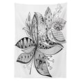 thumbnail image 3 of Ambesonne Ethnic Tablecloth Rectangular Table Cover, Eastern Ornate Flower, 60"x90", Black White, 3 of 4