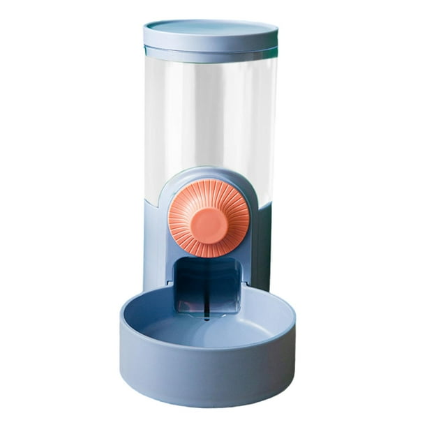 Comedero automático para gatos, dispensador colgante de comida seca, comedero para perros. Azul