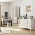 thumbnail image 6 of SUNVIVI Morden Vertical Stripes Dresser, Painted Wide Chest of Drawers,Wooden Storage Cabinet for Bedroom Living Room Sideboard, 6 of 10