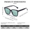 thumbnail image 5 of LVIOE Square Sunglasses for Women Men, Square Sunglasses for Women Trendy, Polarized Classic Vintage Designer, 5 of 7