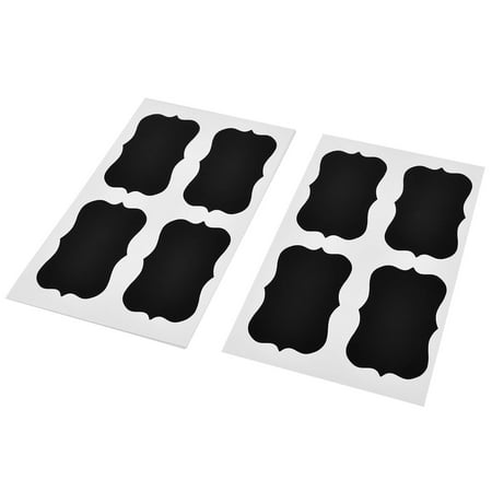 Labels Stickers Decals - Kitchen PVC Jars Glass Bottle Blackboard Stickers Labels Decal Black 48 Pcs