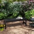 thumbnail image 6 of Outsunny 47" 2-Person Outdoor Bench, HDPE Garden Bench Seat, Backless Slatted Patio Bench, Rot and Fade Resistant for Yard, Porch, Park, Black, 6 of 9