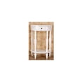 thumbnail image 2 of Pemberley Table Console en Bois Franc Antique Blanc Demi-Lune 30 Pouces, 2 of 2