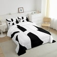 thumbnail image 3 of Manfei Minimalist Geometry Bedding Sets Full with Comforter,Geometric Aesthetic Duvet Insert,White Blue Comforter Sets Full Size,Breathable Bedroom Decor Reversible,3pcs, 3 of 8