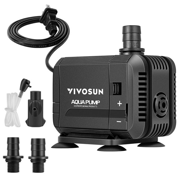 Bomba sumergible VIVOSUN 1500L/H 15W 400GPH para pecera