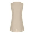 thumbnail image 5 of Women's Linen Dress, Sleeveless V Neck Midi Dress, Casual Summer Dress for Women, 5 of 5