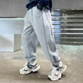 thumbnail image 2 of RUTAYY Boys Sweat Pants Sweatpants Athletic Workout Clothes Joggers With Zipper Pocket And Drawstring Casual Comfort, Grey, 14-15 Years, 2 of 7