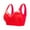 Red, variant on Bigersell Lounge Bra Ladies Seamless Comfortable No Underwire Lace Breathable Push-Up Bra Woman Underwear Tall Size Female Wireless Bra, Style 14388, White 42C