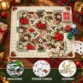 thumbnail image 3 of American Mahjong Mat with Rules, Christmas Hummingbird Poinsettia Design, 31.5 x 31.5 Inch, Non-Slip Waterproof Mahjong Table Mat with Carry Bag, 3 of 9