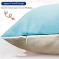 thumbnail image 3 of Decorative Throw Pillow Covers Set of 4 Sky Blue Pillow Covers 20x20 inch Throw Pillows Linen Square Pillow Case,Farmhouse Outdoor Modern Geometric Pillow Covers for Couch Sofa Living Room, 3 of 6