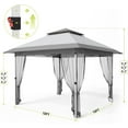 thumbnail image 6 of 12x12 Outdoor Gazebo,Gazebo Canopy with Mosquito Netting,Outdoor Steel Frame Gazebos for Patio Garden Backyard Lawn Deck, 6 of 9