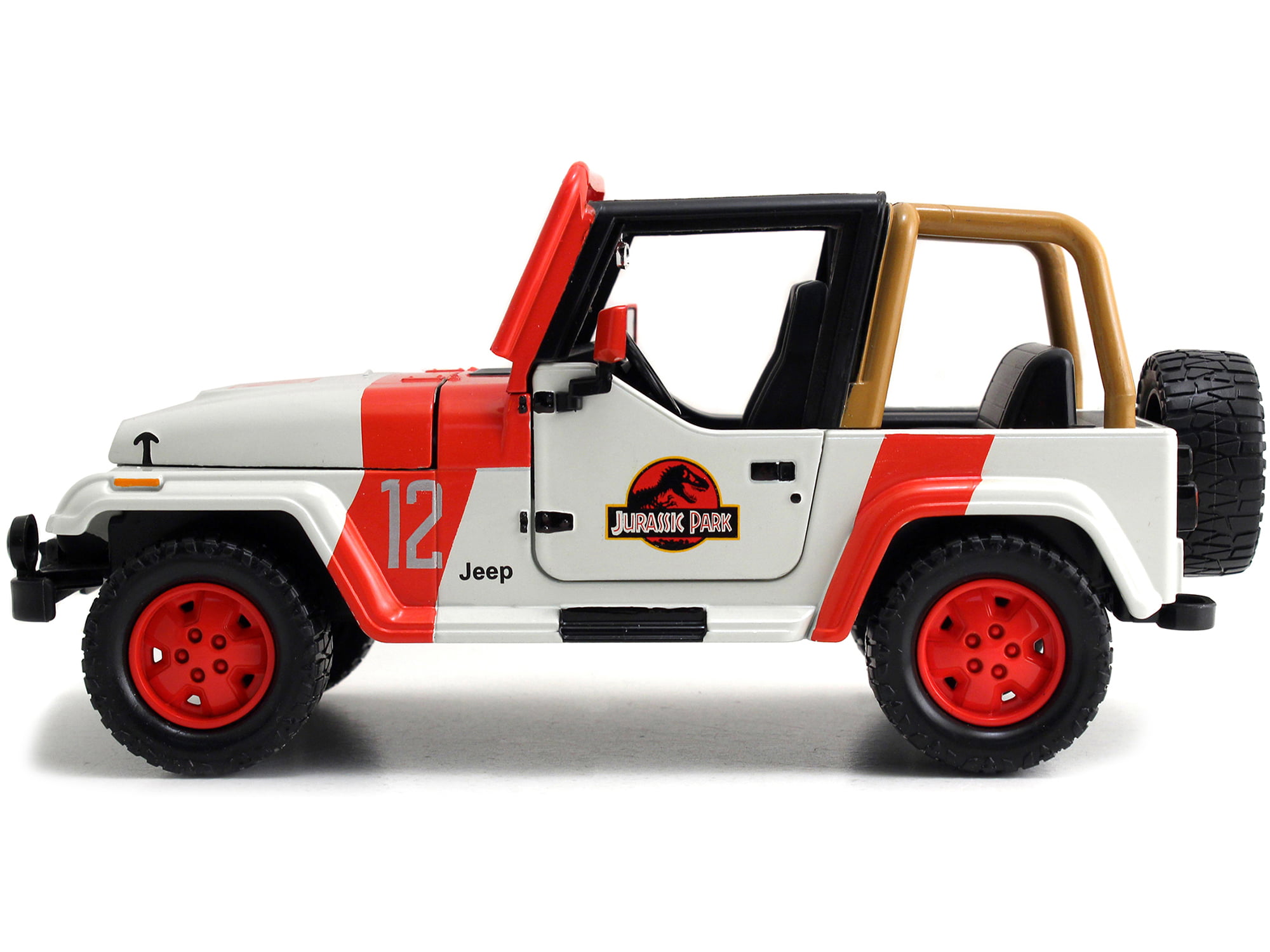 1992 Jeep Wrangler Jurassic World Movie 1/24 Diecast Model Car by Jada -  