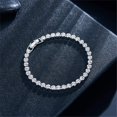 thumbnail image 5 of Simple Charming Openwork White Zircon Bracelet Elegant Rhinestone Bangle Party Jewellery Birthday Gift, 5 of 5