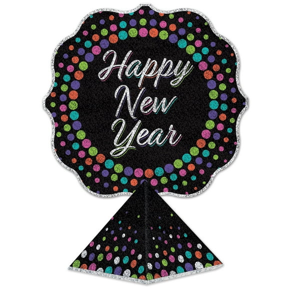 3-D Happy New Year Centerpiece, 12.5" x 9", (2/Pkg)