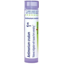 Boiron Antimonium Crudum 1M, Homeopathic Medicine for Indigestion With Nausea From Overeating, 80 Pellets