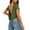 Army Green, variant on Womens Shirts Backless Orange Crop Crewneck Slim Summer Y2K Solid Color Soft Blouse for Women