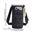 thumbnail image 3 of Mini Crossbody Bag Sling Chest Pack, Lightweight Running Phone Holder with Touch Screen & Side Bottle Mesh, Polyester Sports Shoulder Bag for Men Women Jogging Gym Travel Hiking Cycling Black, 3 of 5