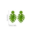 thumbnail image 4 of Sonducket Gancho para la oreja en forma de hoja, decoraciones para mujer, pendiente colgante de acrílico, accesorios populares, pendientes colgantes para Ropa, zapatos y accesorios Miscelánea Verde Sonducket AP010377-02, 4 of 6