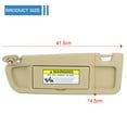 thumbnail image 7 of ECCPP 83280-SNA-A01ZB Tan Beige Sun Visor Left Driver Side fit for 2006-2010 For Honda Civic Automobile Windshield Visor without Sunroof, 7 of 7