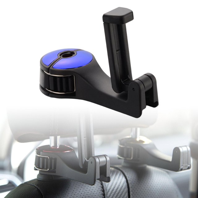 Colgador multifuncional para reposacabezas de coche con soporte para teléfono, gancho para colgar para organizador Azul Sharpla gancho del reposacabezas del asiento