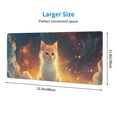 thumbnail image 3 of Xecao Starry Sky Constellation Cat for Mouse Pad - Waterproof Extended Contour Mouse Mat, Large Gaming Mousepad Laptop Keyboard Mat with Non-Slip Rubber Base, 3 of 8