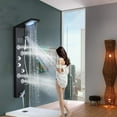 thumbnail image 3 of Zovajonia LED Shower Panel Tower System,  Shower Tower with 5 Function , Waterfall Showerhead,  Shower Jets, LCD Screen Stainless Steel Rain Shower System Oil Rubbed Bronze, 3 of 9