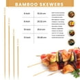 thumbnail image 2 of DecorRack 12" Natural Bamboo Wooden Grilling Skewers, 100 Count, 2 of 9