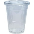thumbnail image 5 of VeZee's 16 oz Clear Plastic PET Cups With Flat Lid & Straw, BPA-Free, Perfect for Iced Coffee, Smoothies, Tea, Boba - Recyclable: Qty 50, 5 of 5