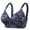 Blue, variant on Women's Wireless Push Up Bra Adjustable Straps High Racerback Bra Soft Breathable Comfort Wireless Bra Blue, Size 90C