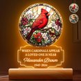 thumbnail image 1 of Quand les Robins Apparaissent Qu'un Tre Cher Est Proche - Lumière LED 3D Personnalisée, 1 of 8
