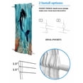 thumbnail image 3 of Ocean Fish Blackout Curtains, French Door Curtains for Door Window, Coastal Sea Coral Seabed Watercolor Privacy Drapery for Patio/Sidelight Doors, 1 Panel with Tieback, 54 x 72 Inches, 3 of 6