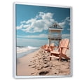 thumbnail image 2 of Designart "Nostalgia Black Beach Seaside IV" Nautical & Beach Floater Framed Canvas Print, 2 of 7