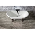 thumbnail image 3 of Aqua Eden VCT7DS6731NL5 67-Inch Cast Iron Oval Double Slipper Clawfoot Tub (7-Inch Faucet Drillings) in White/Oil Rubbed Bronze, 3 of 7