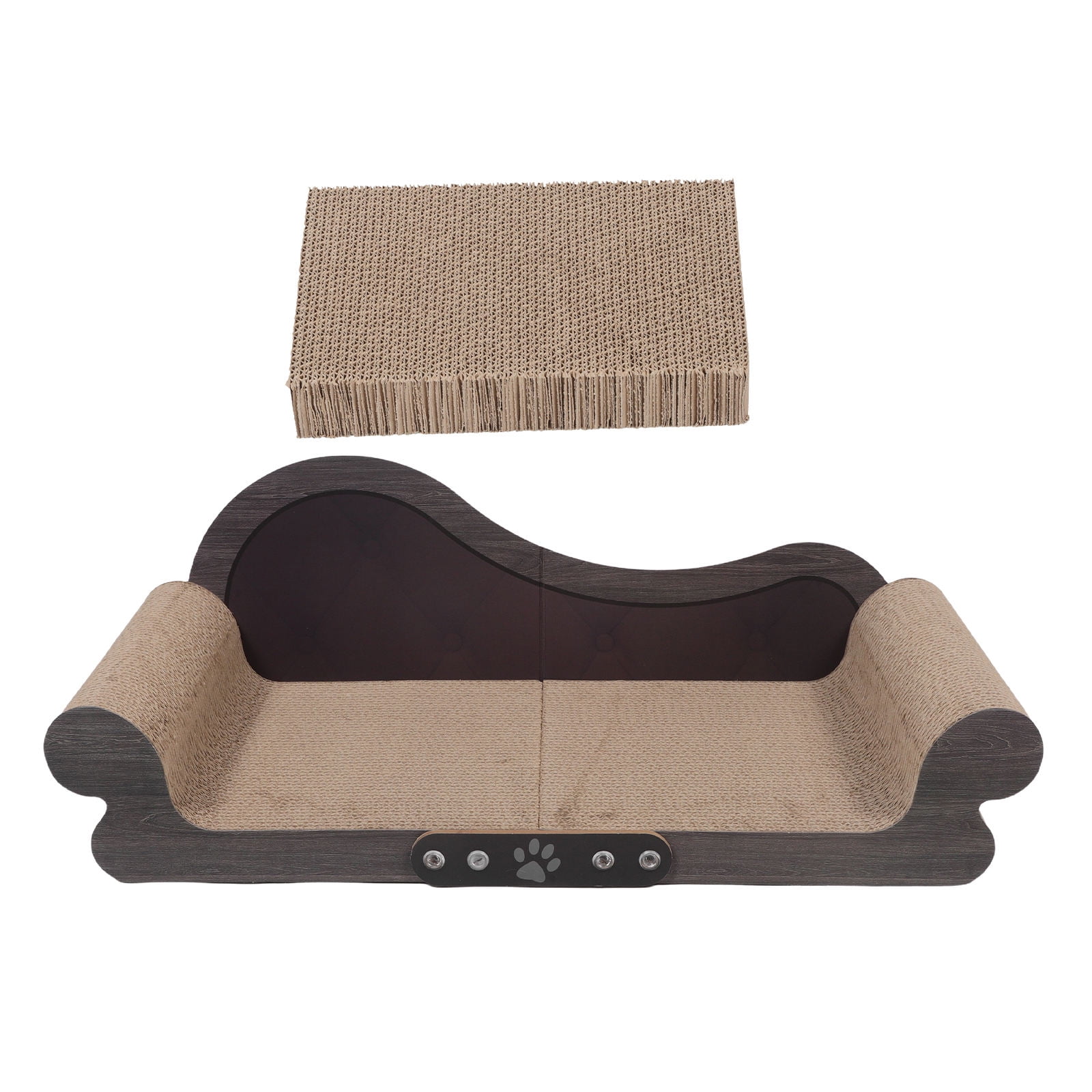 Uonlytech Cat Scratching Couch Made of Corrugated Paper for Indoor Use Protecting Furniture from Damage