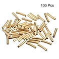 thumbnail image 3 of Uxcell 3mmx2.6mmx15mm Brass Curved Noodles Tube Beads Gold 100 Pack, 3 of 5