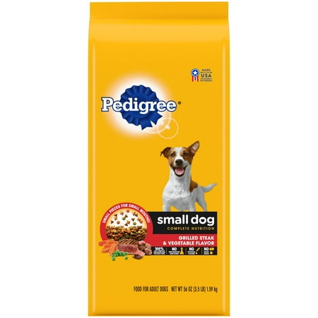 Pedigree Complete Nutrition Grilled Steak and Vegetable Dry Dog Food, 3.5 lb Bag