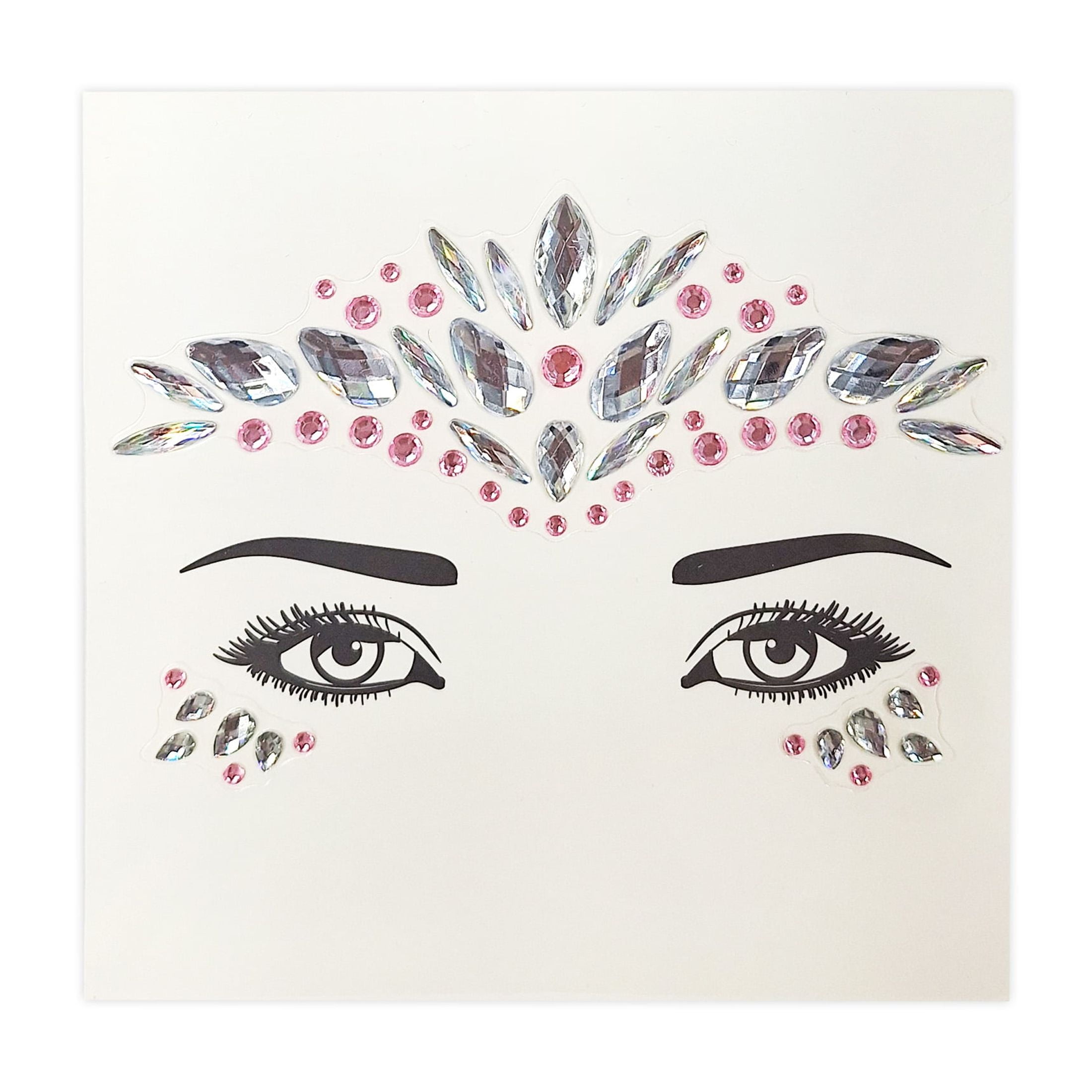 All Characters Face Stickers-Silver Gems by Goodmark USA