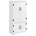 thumbnail image 1 of HOMCOM Garde-Manger de Cuisine 48 Pouces, Armoire de Rangement de Cuisine avec Étagères, Blanc, 1 of 10
