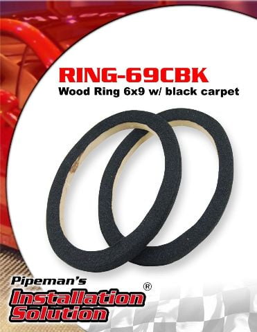 1 Pair 6 x 9' MDF Speaker Ring Black SPEAKER MOUNTING SPACER RINGS CAR AUDIO