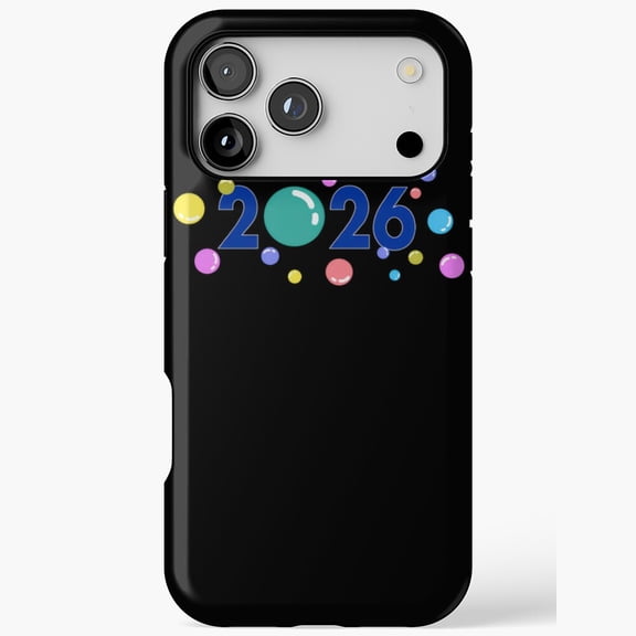 Colorful Bubble Text 2026 iPhone Case 17 11 12 13 14 15 16 Pro Max
