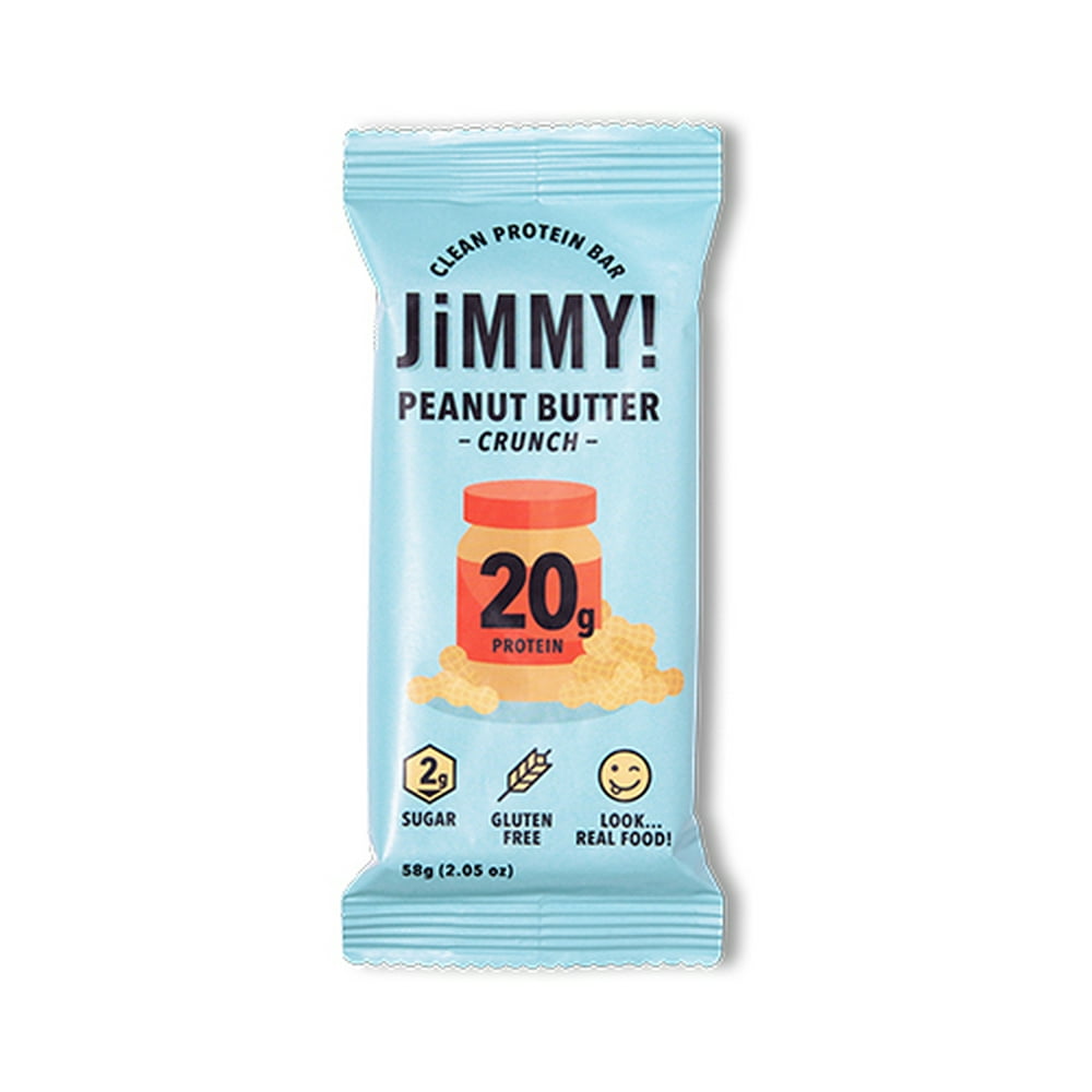 Jimmy! Clean Protein Bars, Peanut Butter Crunch Energy Bars, 20g