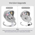 thumbnail image 4 of HARPPA Electric Baby Swing for Infants , 5 Sway Speed, Remote Control, Gray, 4 of 12