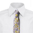 thumbnail image 2 of Floral Necktie, Foliage of Garden Plants, Dress Tie, 3.7", Marigold Violet, by Ambesonne, 2 of 3