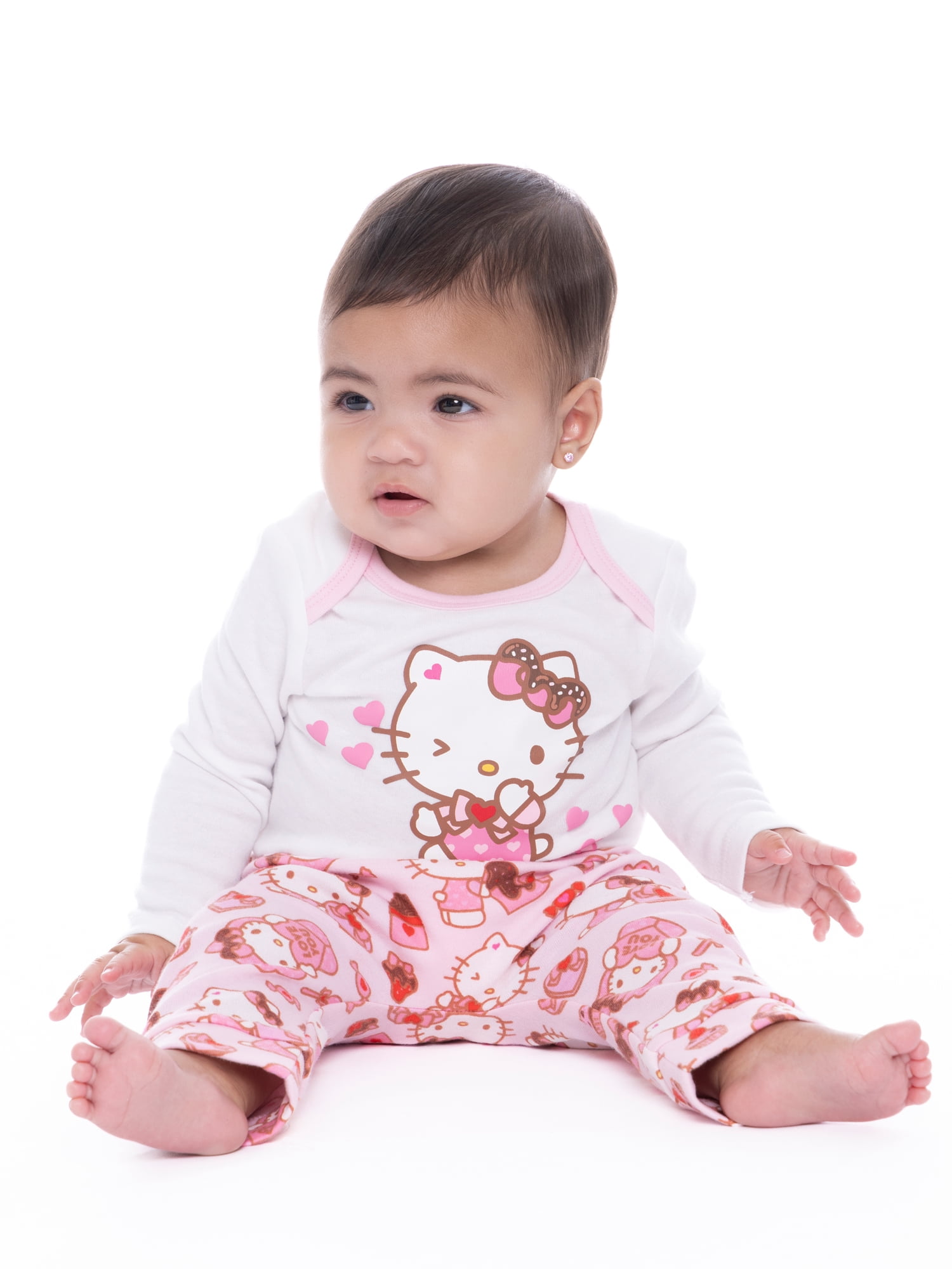 Character Infant Baby Valentine's Day Take Me Home, Bib, Long-Sleeve Bodysuit, and Pants Outfit Set, 3-Piece Sizes Newborn-12 Months
