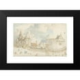 thumbnail image 2 of Jan Hulswit 24x17 Black Modern Framed Museum Art Print Titled - Marquette Castle (1776 - 1822), 2 of 5