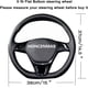 thumbnail image 5 of Funda para volante de coche en forma de D, color negro y rojo. Protector para volante de coche en forma de D. Diámetro 38 cm (15 pulgadas). Piel sintética [Parte inferior plana]., 5 of 5