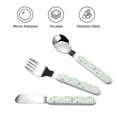 thumbnail image 3 of Honeii Different Breeds of Dogs Print Children's Knife, Fork And Spoon Set,Reusable Utensils Set with Case,Travel Cutlery Set,for Kids Adults Camping, 3 of 8